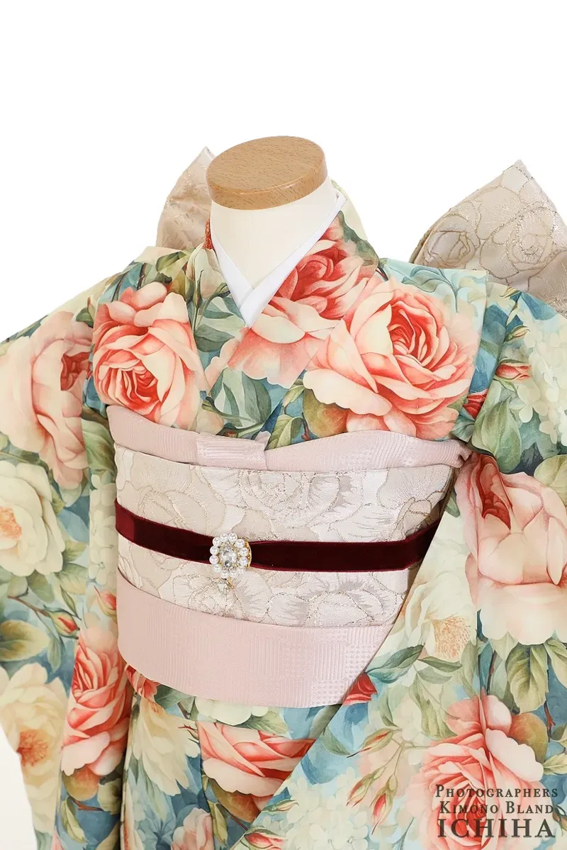 ３歳帯・レース被布・つけ襟・3歳七五三着物レンタル